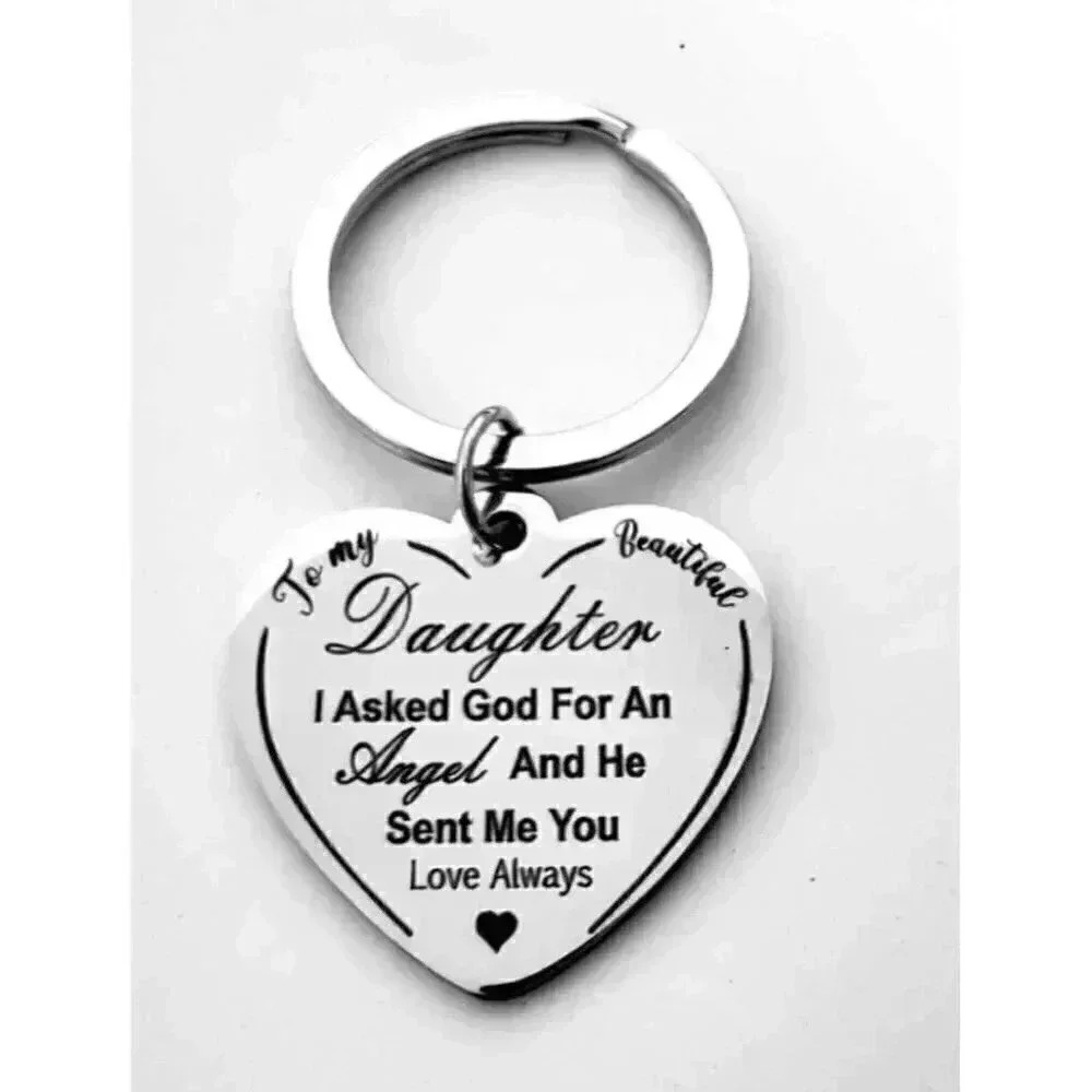 To My Daughter God's Angel Keychain